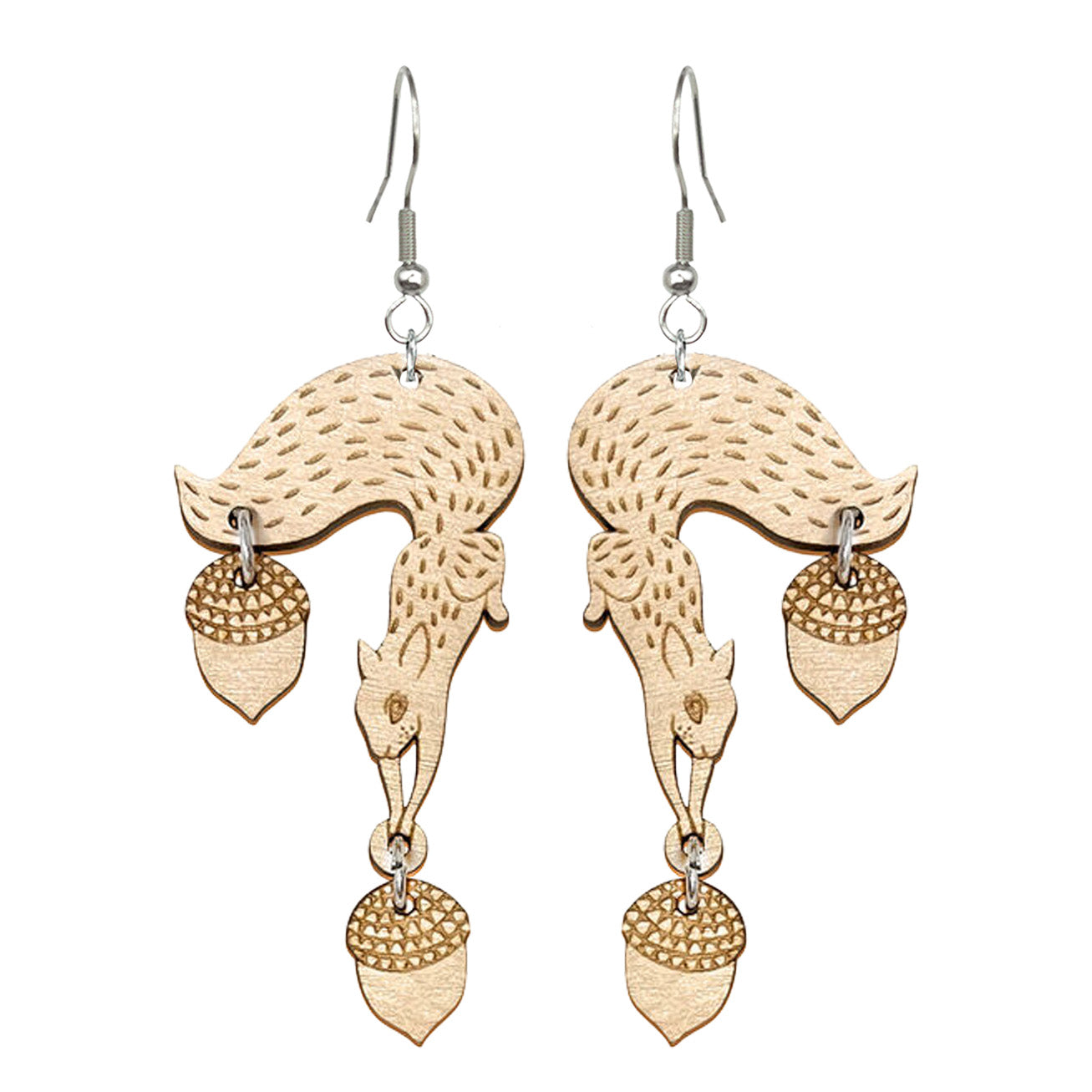 oravan aarre korvakorut – tammenterho korvakorut käsintehty, syksyinen metsäkoru | acorn squirrel earrings handmade autumn forest jewelry byMinta