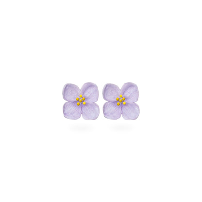 kesäsyreeni napppikorvakorut handmade flower earrings Finland