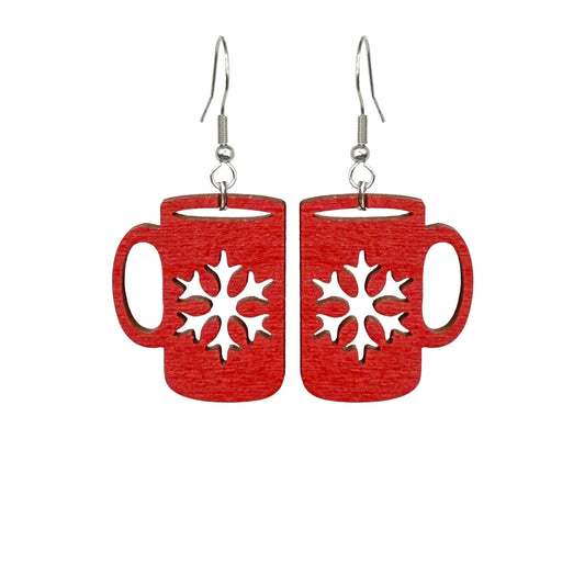 kuppi kuumaa korvakorut – käsintehdyt, talven lämpöä ja kotoisuutta – handmade cozy earrings, warm winter vibes, Finland byMinta