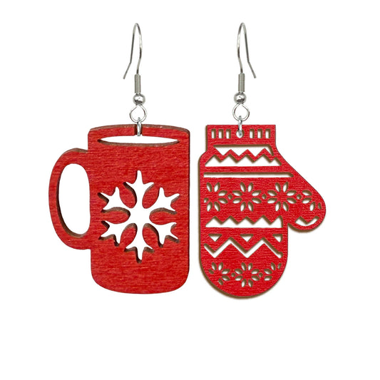 warm winter earrings, cozy handmade jewelry, lightweight Nordic jewelry from Finland byMinta