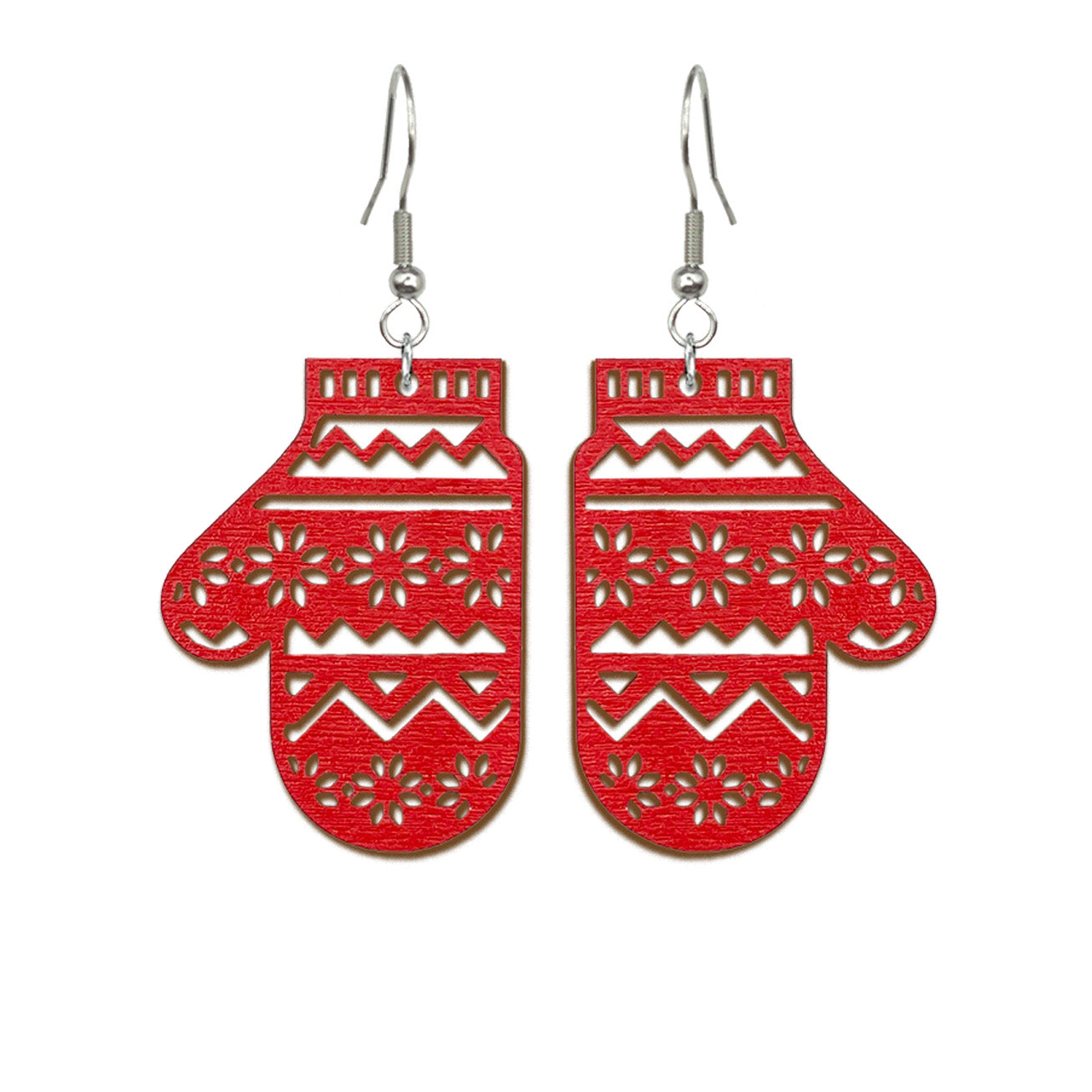 lapaset koru, lämmin talvikoru, handmade mitten earrings, lightweight Nordic winter jewelry from Finland byMinta