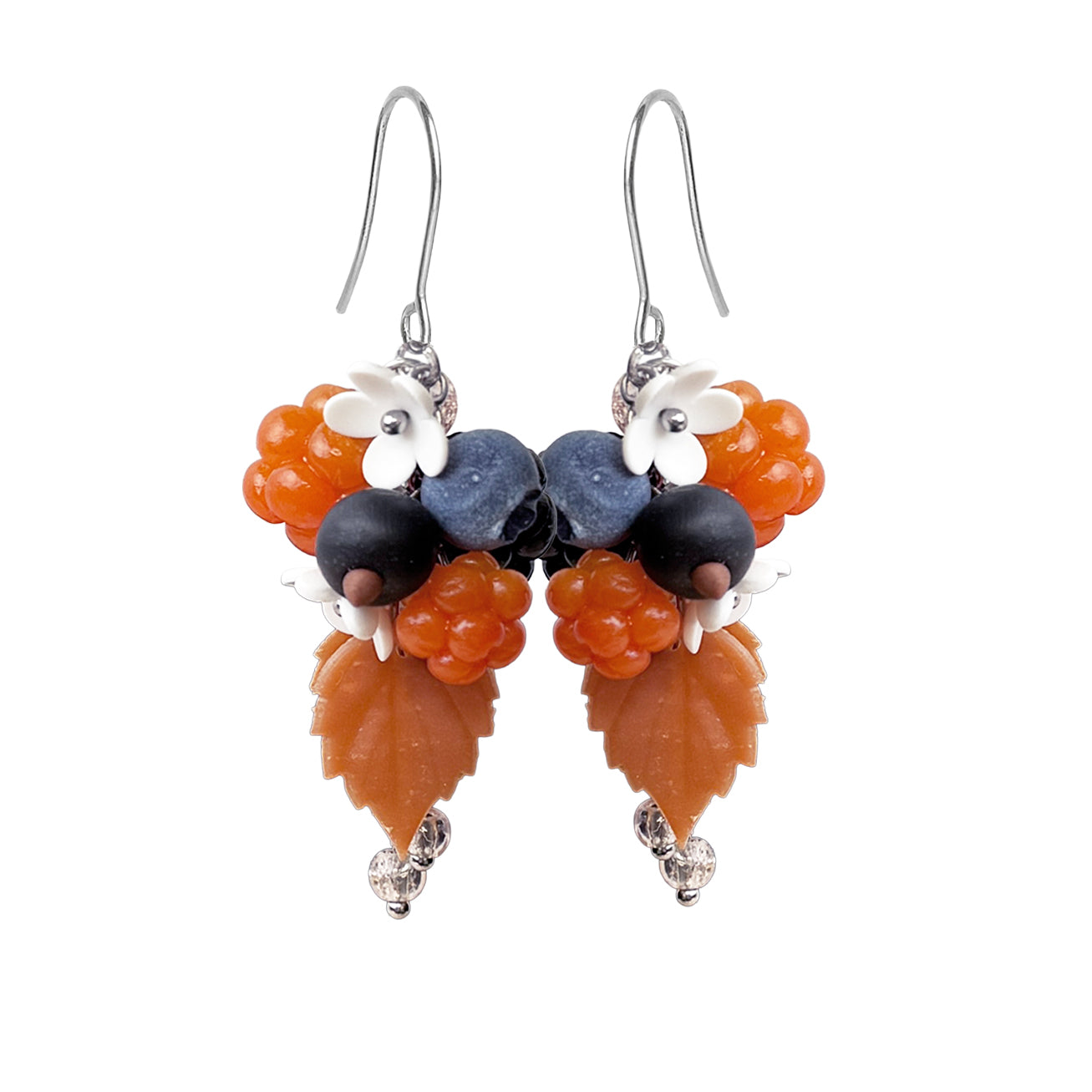 Marjametsä korvakorut – käsintehdyt marjakorut Suomesta, handmade berry earrings