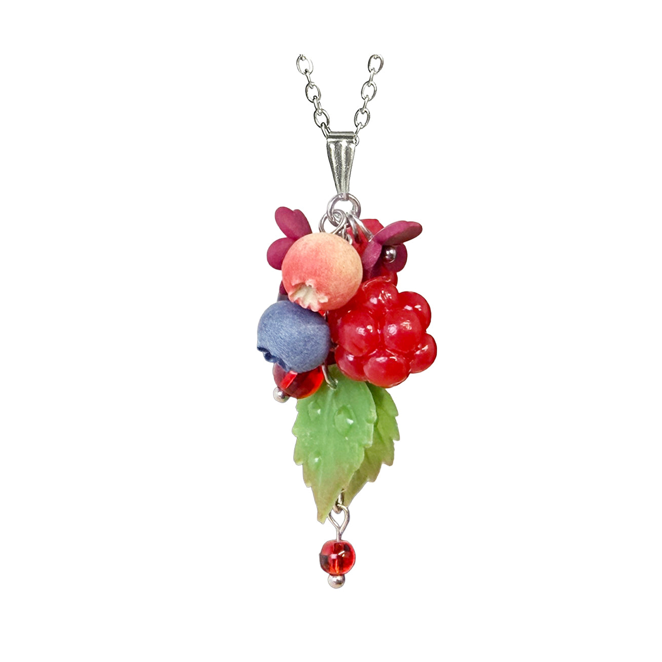 Marjatanssi kaulakoru – käsintehty marjakoru Suomesta, handmade berry necklace