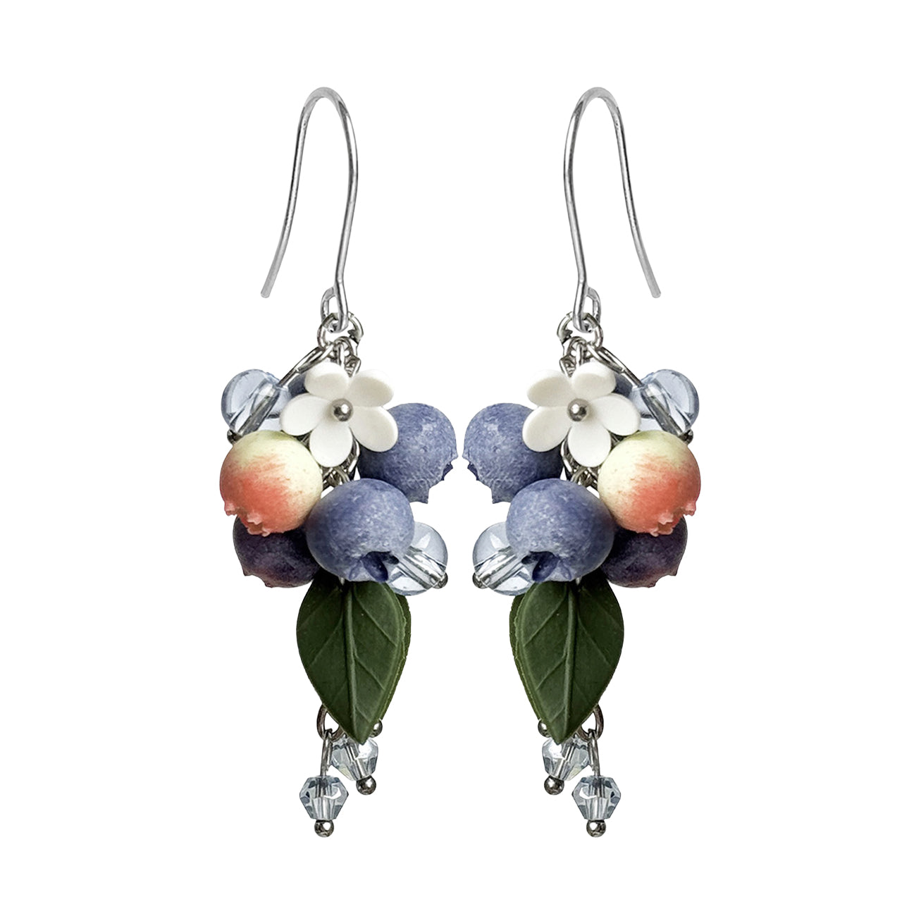 Mustikkavarpu korvakorut – käsintehdyt marjakorut Suomesta, handmade berry earrings