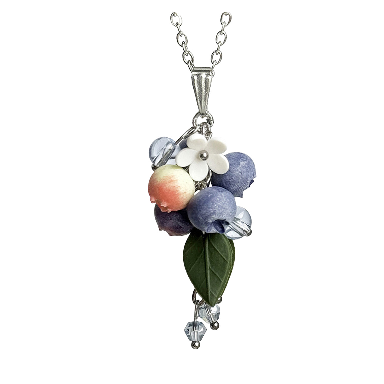 Mustikkavarpu kaulakoru – käsintehty marjakoru Suomesta, handmade berry necklace