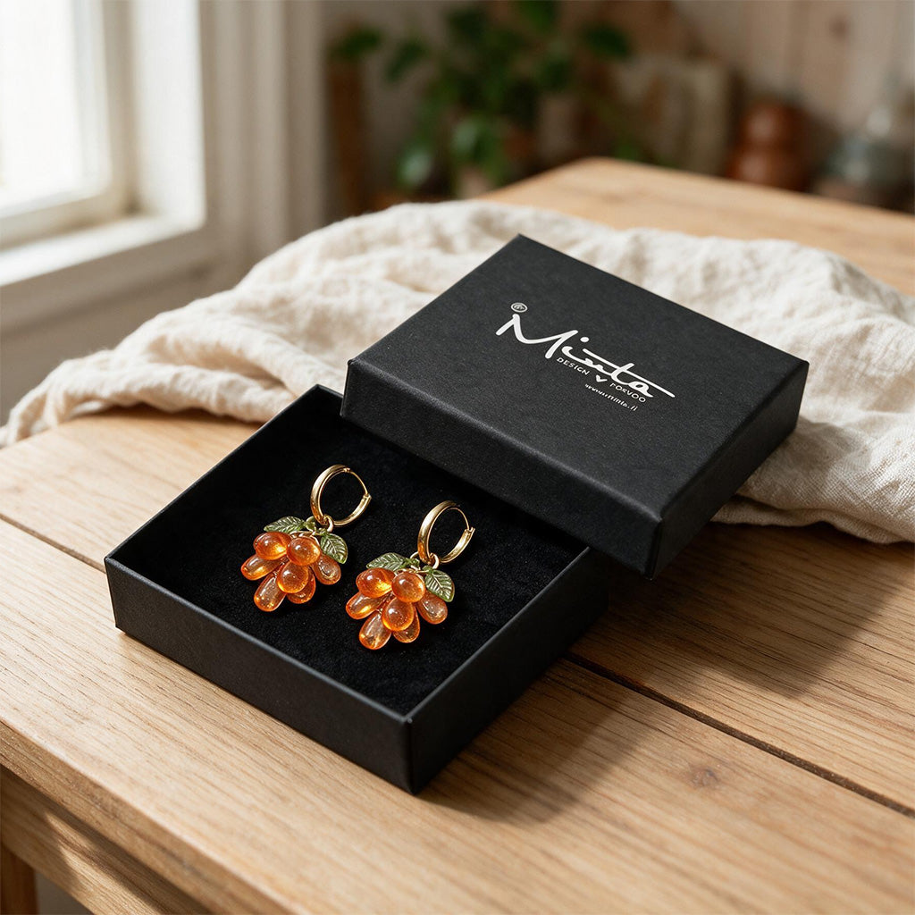 Mandarin Cluster Earrings in a byMinta Gift Box