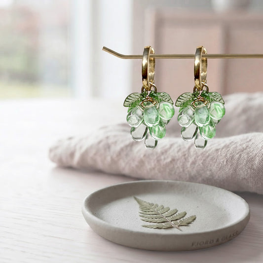 Cluster Earrings – Apple Green