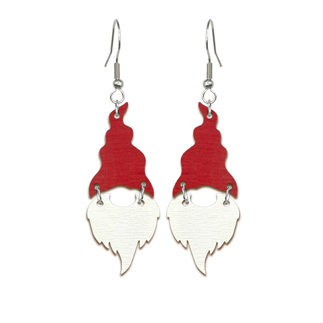 kaksi tonttua korvakoruissa käsintehty Suomessa two little gnome earrings byMinta