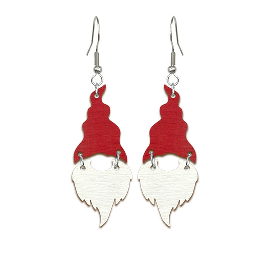 kaksi tonttua korvakoruissa käsintehty Suomessa two little gnome earrings byMinta
