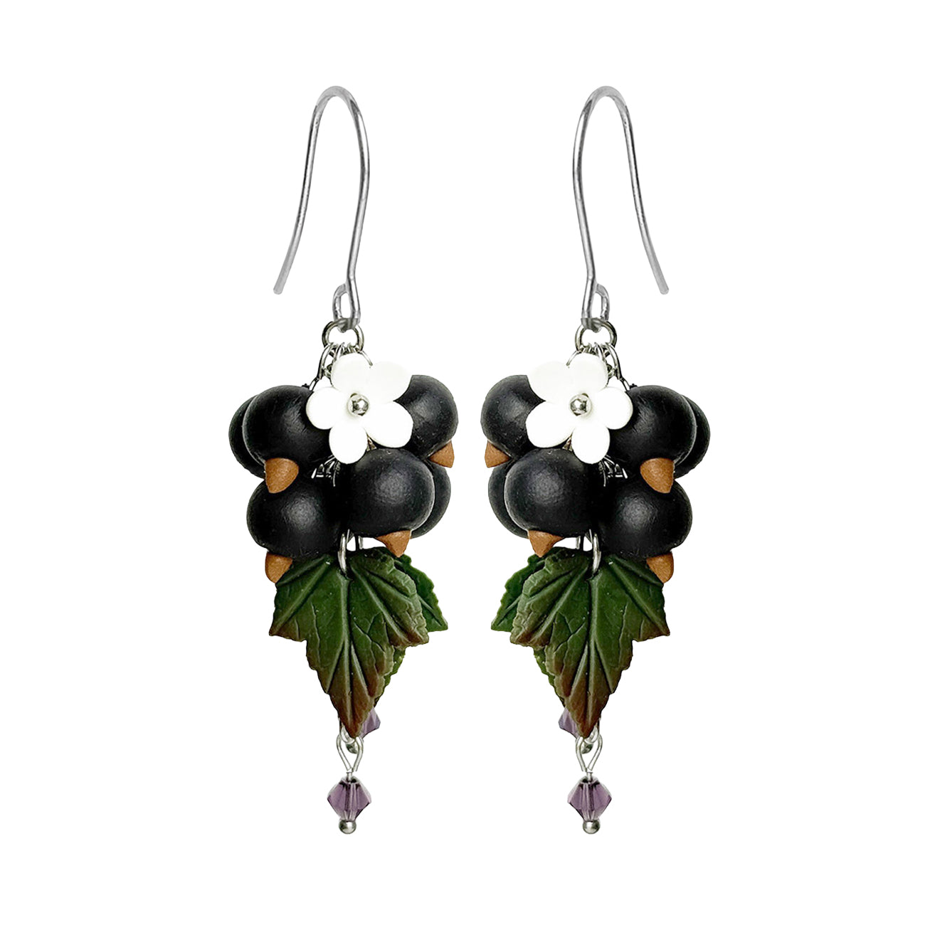 Varjoviinimarja korvakorut – käsintehdyt marjakorut Suomesta, handmade berry earrings